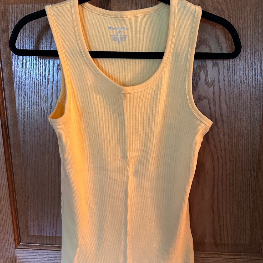 No Boundaries Yellow Ribbed Tank Top.  Size Large.
